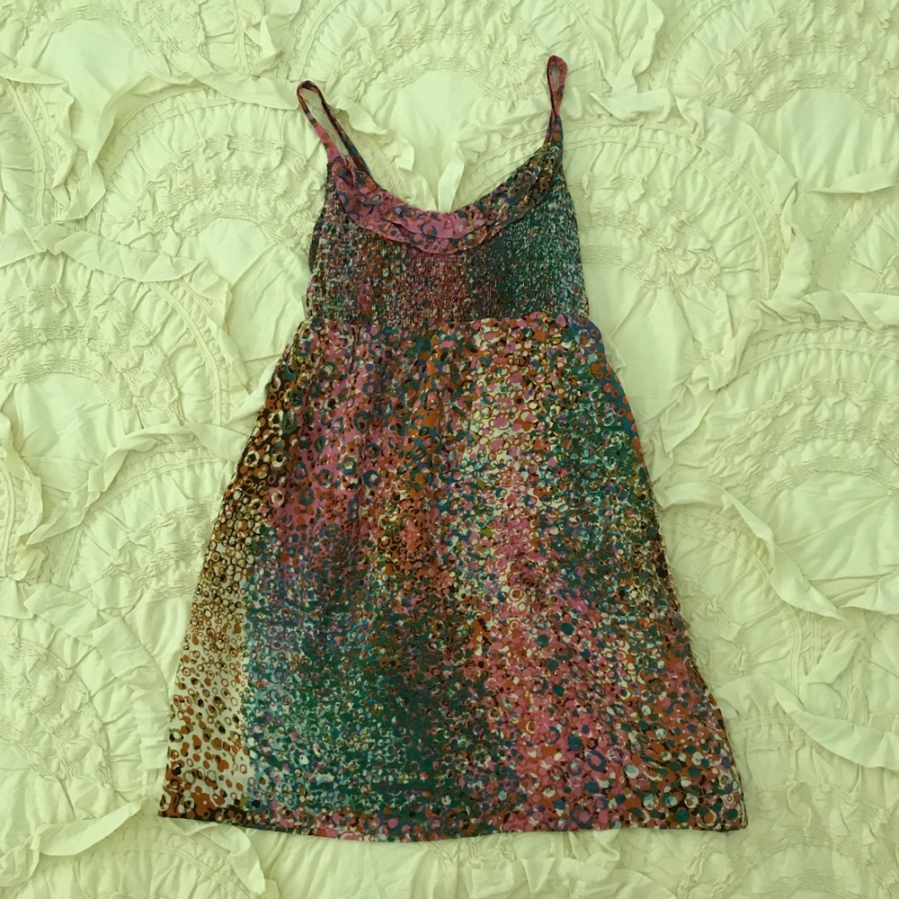 Anthropologie Maeve Silk Confetti Dress